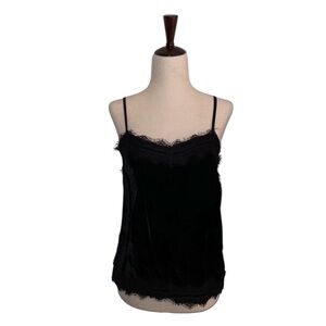 Bar III Velvet Blank Lace Camisole